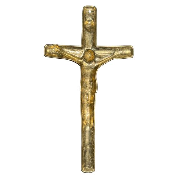Jesus Crucifix Religious Christian Ornate Brass Wall Cross Decor Resurrection 11 - Picture 6 of 8
